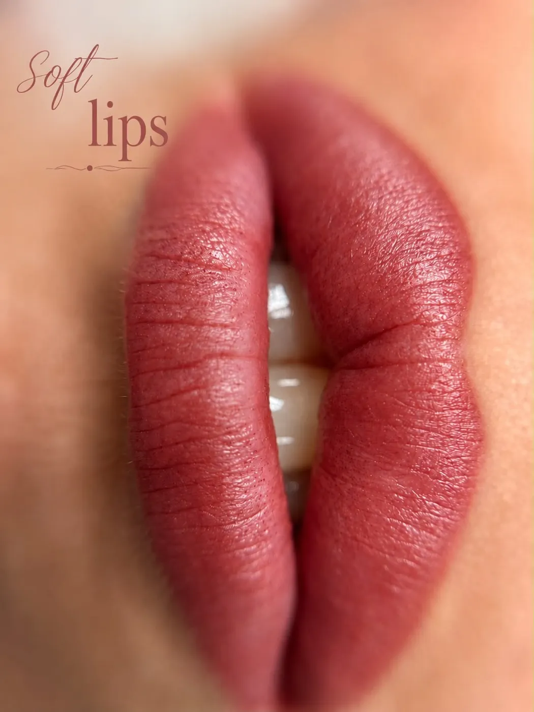 Résultat de lèvres Soft Lips en maquillage permanent, teinte naturelle